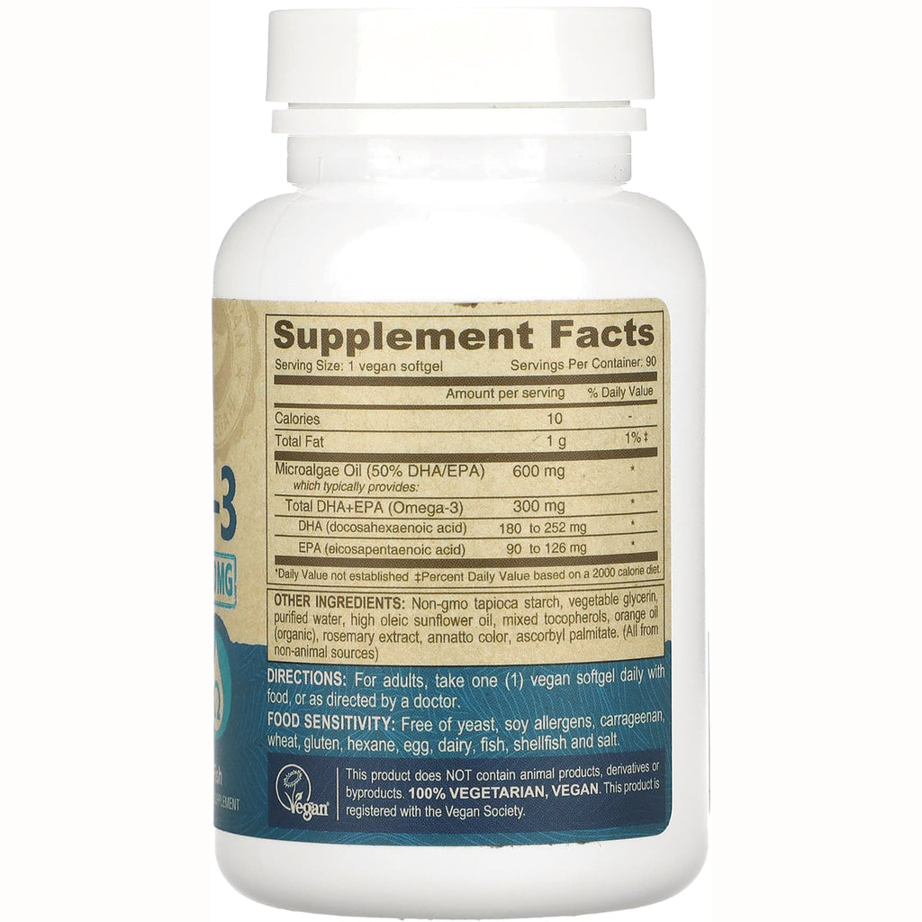 DEV040 | back of white supplement bottle showing Supplement Facts label, ingredient list, and directions - Thumbnail