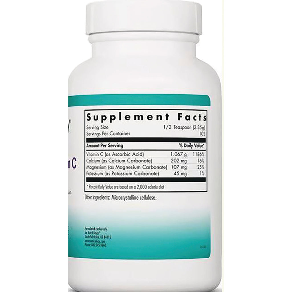 NCL016 | Back of white supplement bottle showing Supplement Facts panel with serving size and ingredient list - Thumbnail