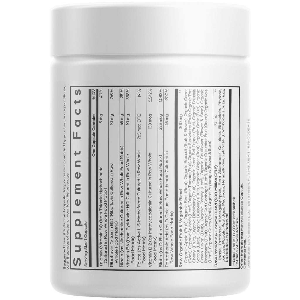 CDG068 | Back label showing Supplement Facts panel and ingredient list on white supplement jar - Thumbnail