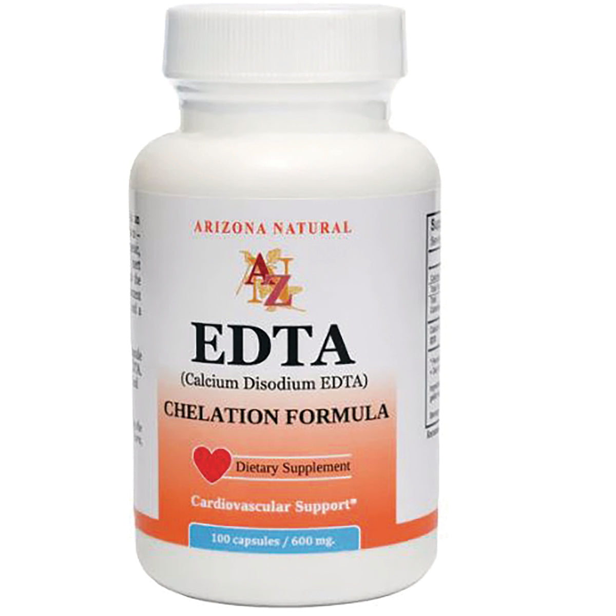 AN022 | Arizona Natural EDTA Chelation Formula dietary supplement, 100 capsules, 600 mg