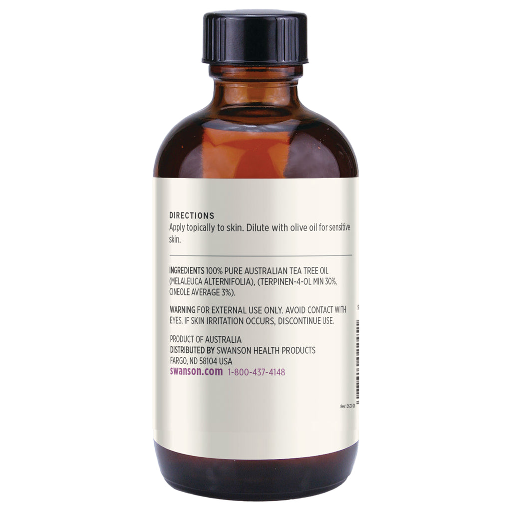 SWU245 | Back label with directions, ingredients, and warnings for Australian tea tree oil - Thumbnail