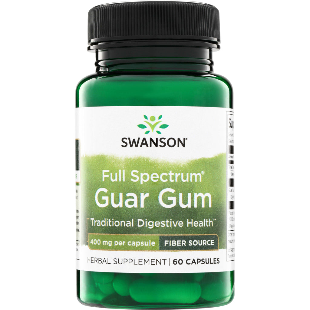 SW1279 | Swanson Full Spectrum Guar Gum herbal supplement, 400 mg per capsule, 60 capsules - Thumbnail