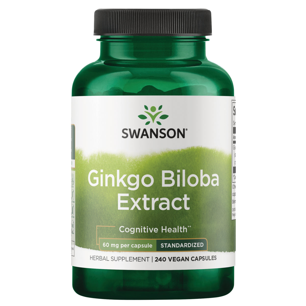 SW893 | Four Swanson Ginkgo Biloba Extract bottles front view 240 capsules each