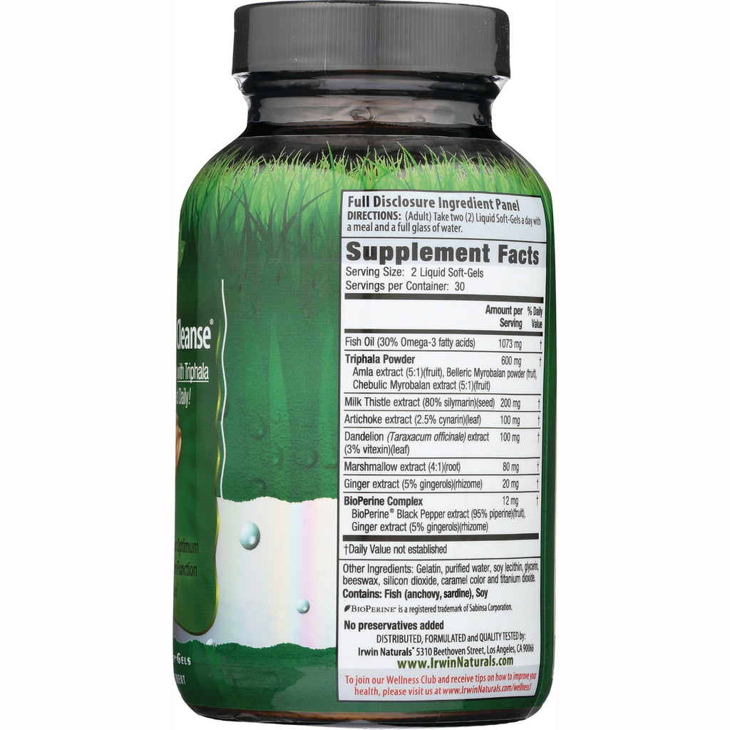 IR084 | back of green supplement bottle showing Supplement Facts and full disclosure ingredient panel - Thumbnail