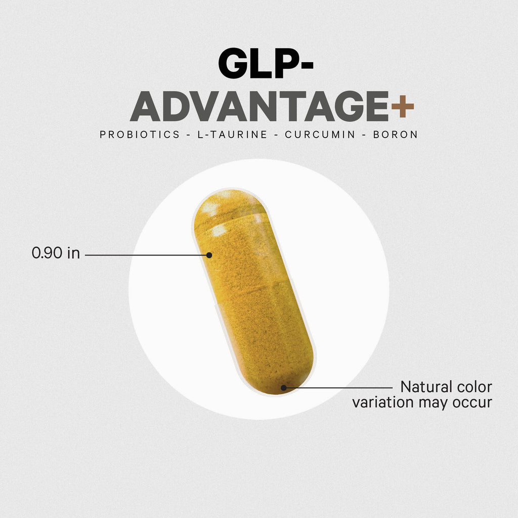 CDG002 | GLP- Advantage+ capsule infographic showing 0.90 in size and natural color variation - Thumbnail