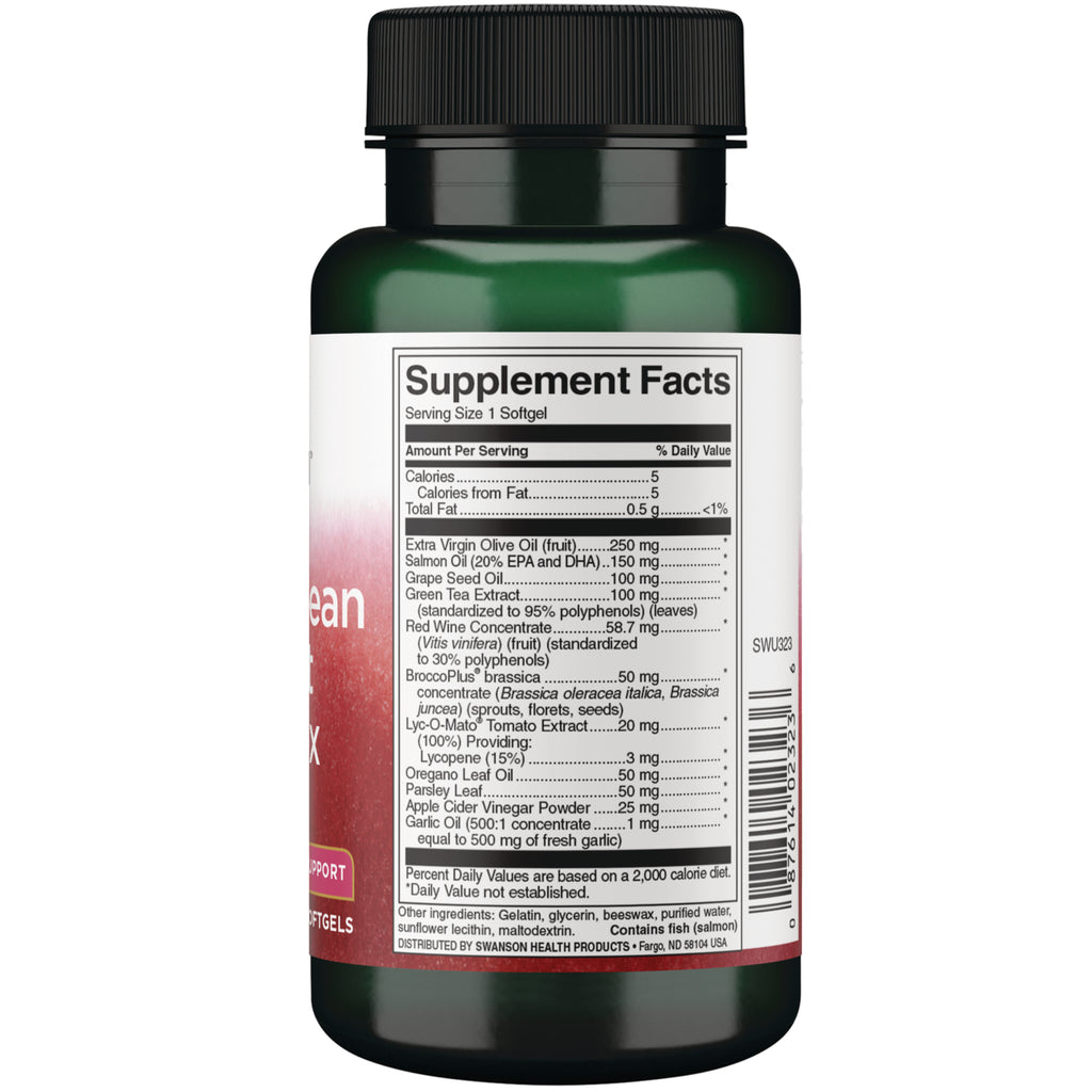 SWU323 | Back label with Supplement Facts panel, serving size 1 softgel, ingredients and barcode - Thumbnail