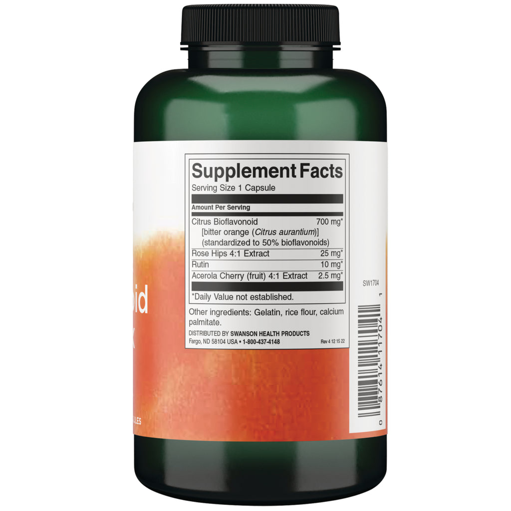 SW1704 | Back label with supplement facts and serving information - Thumbnail
