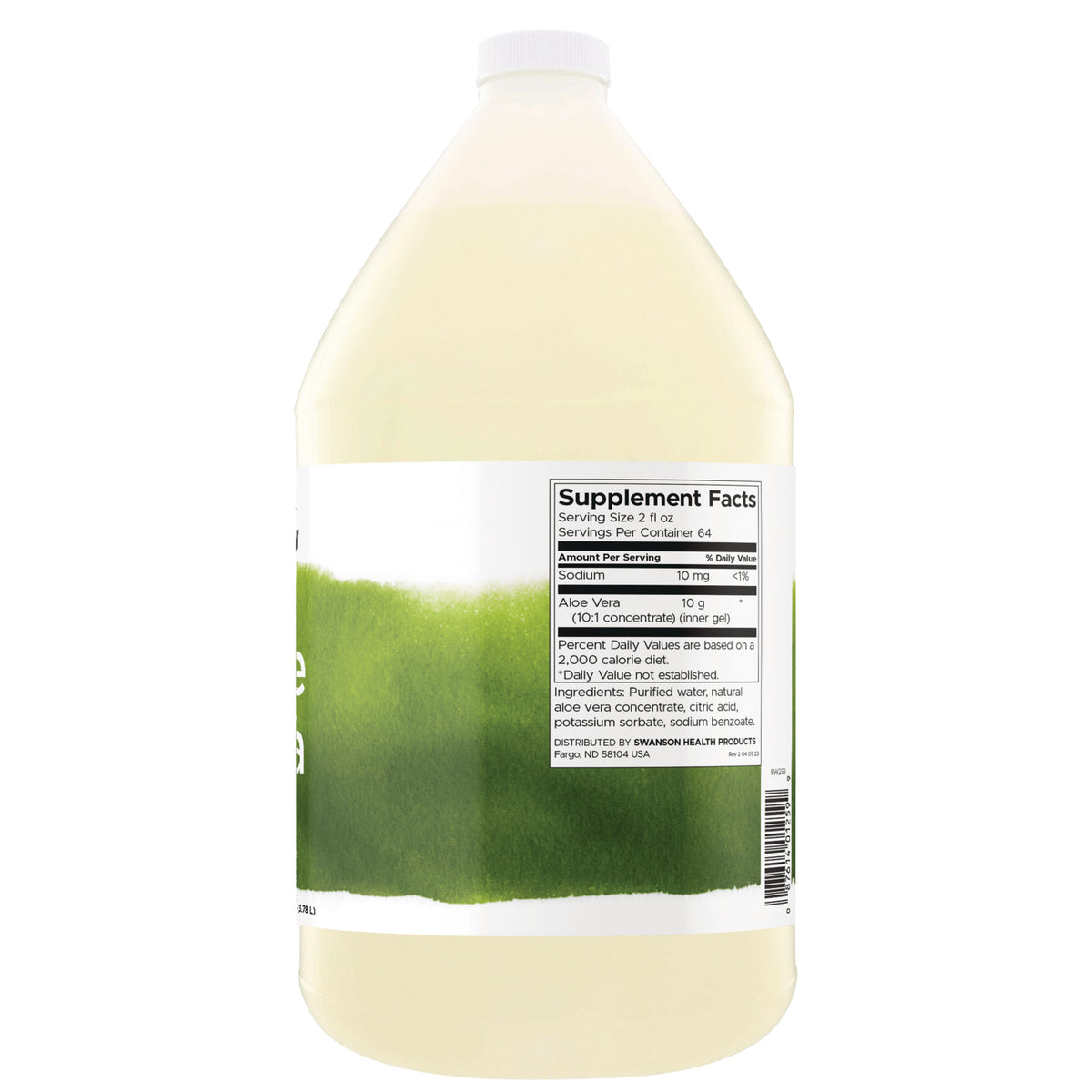 SW259 |  Back label with supplement facts and serving information