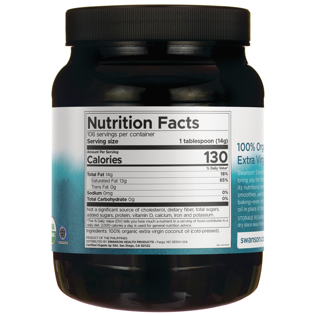 SWF125 | Back label with ingredients and serving information - Thumbnail