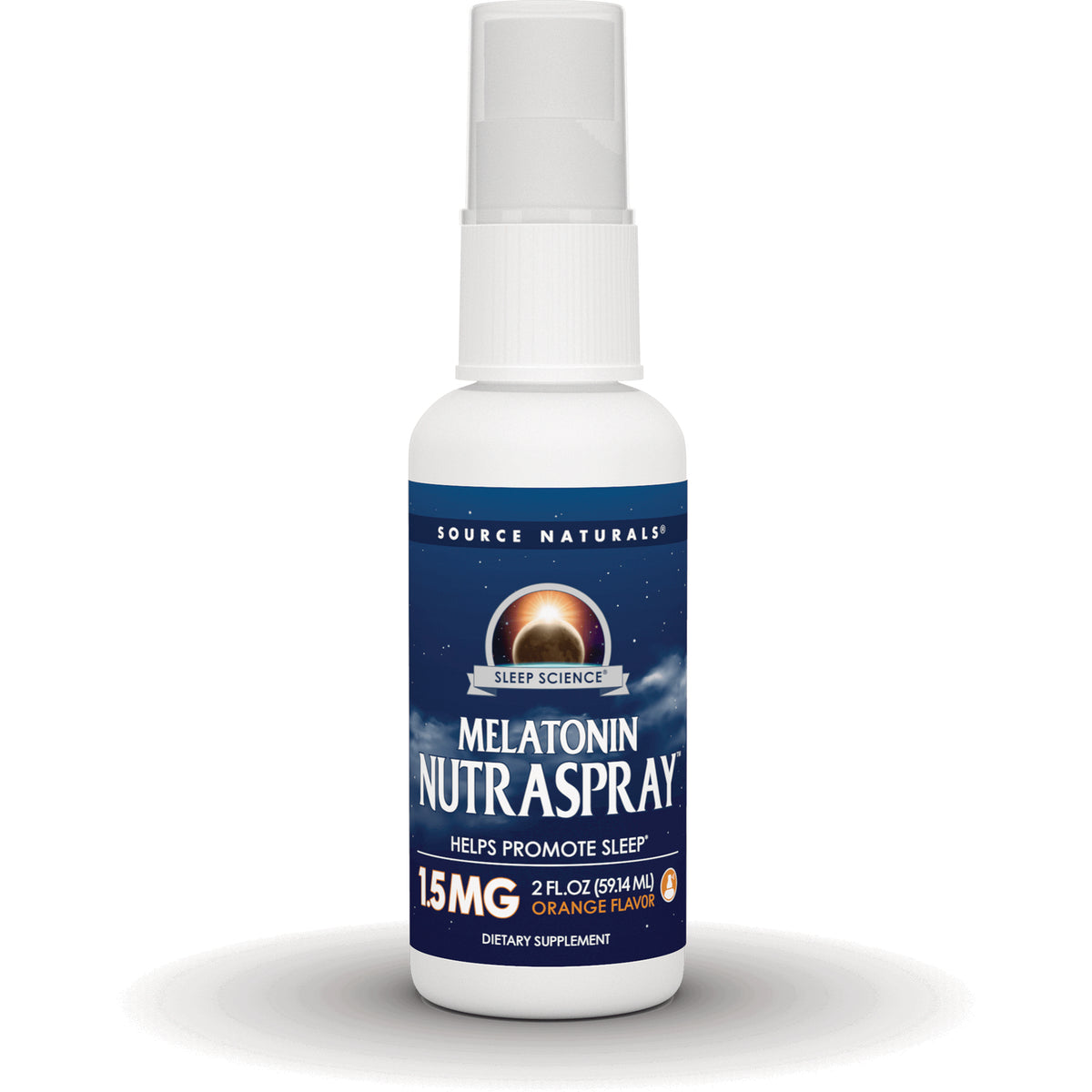 SN184 | Melatonin NutraSpray 1.5MG orange flavor spray bottle, 2 fl oz