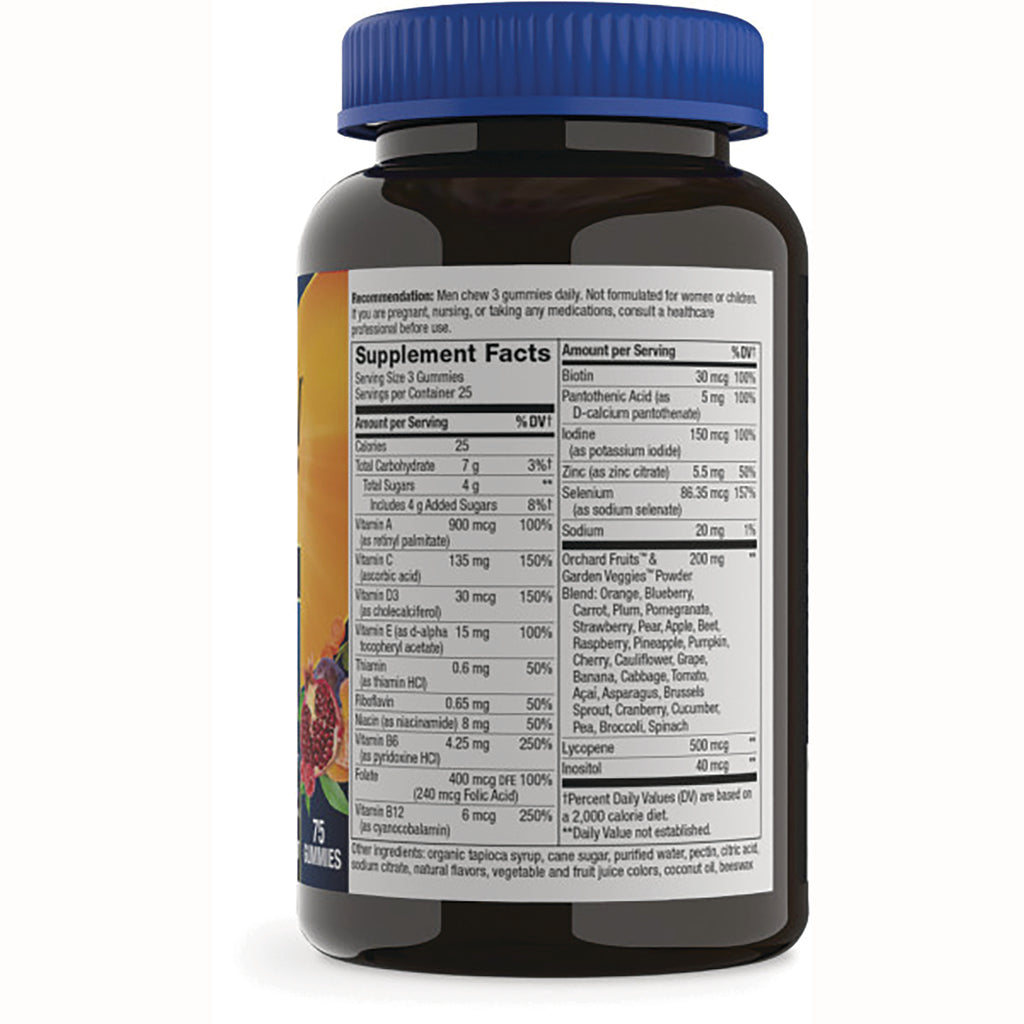 NW856 | Back of brown supplement bottle with blue cap showing Supplement Facts and ingredient panel - Thumbnail