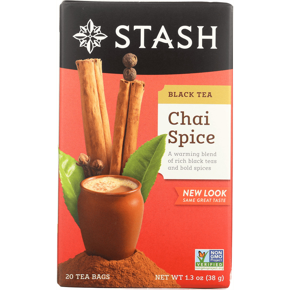 STH003 | Stash Black Tea Chai Spice, 20 tea bags; New Look Same Great Taste