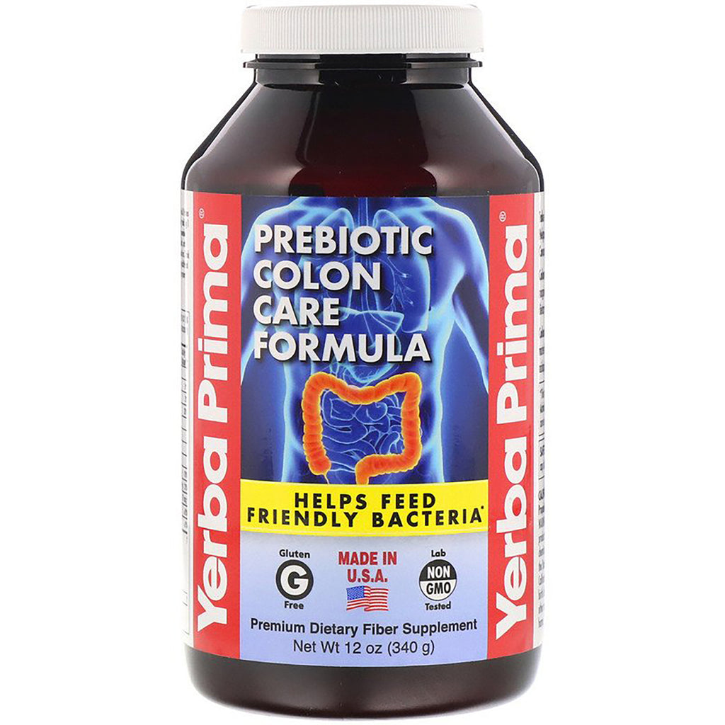 YP005 | Yerba Prima Prebiotic Colon Care Formula bottle, Helps Feed Friendly Bacteria, 12 oz (340 g) - Thumbnail