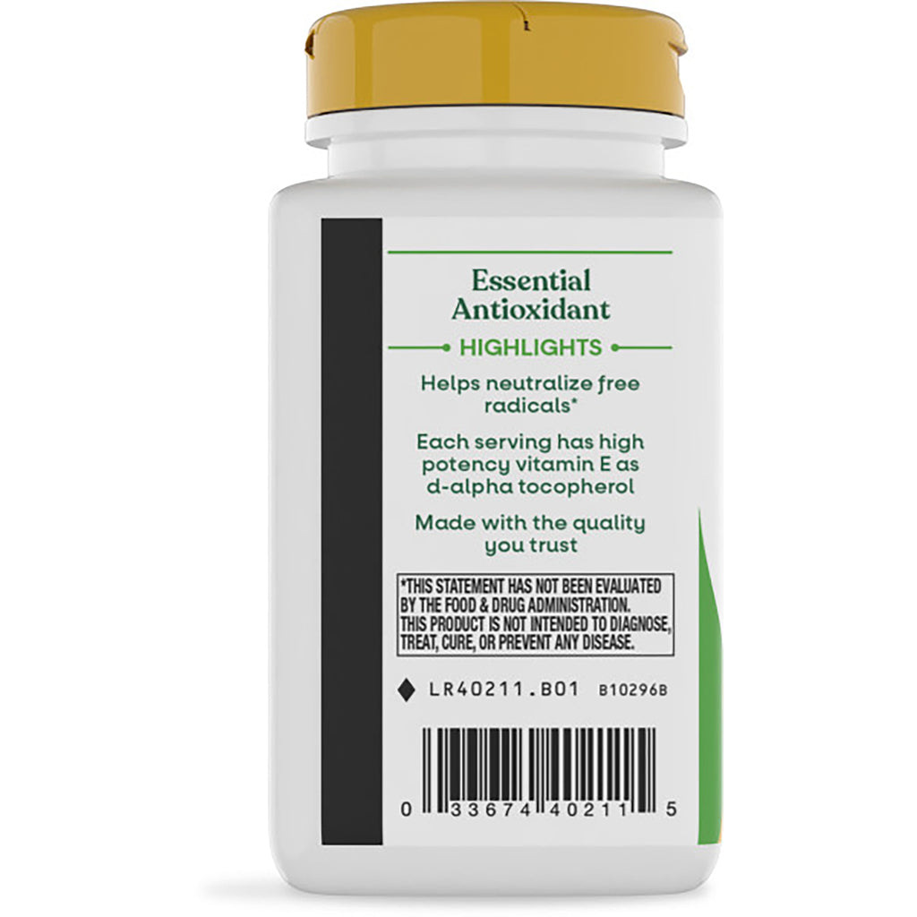 NW350 | Back label of white supplement bottle showing safety warning, GLUTEN FREE statement, recycling and bottled in USA logos - Thumbnail