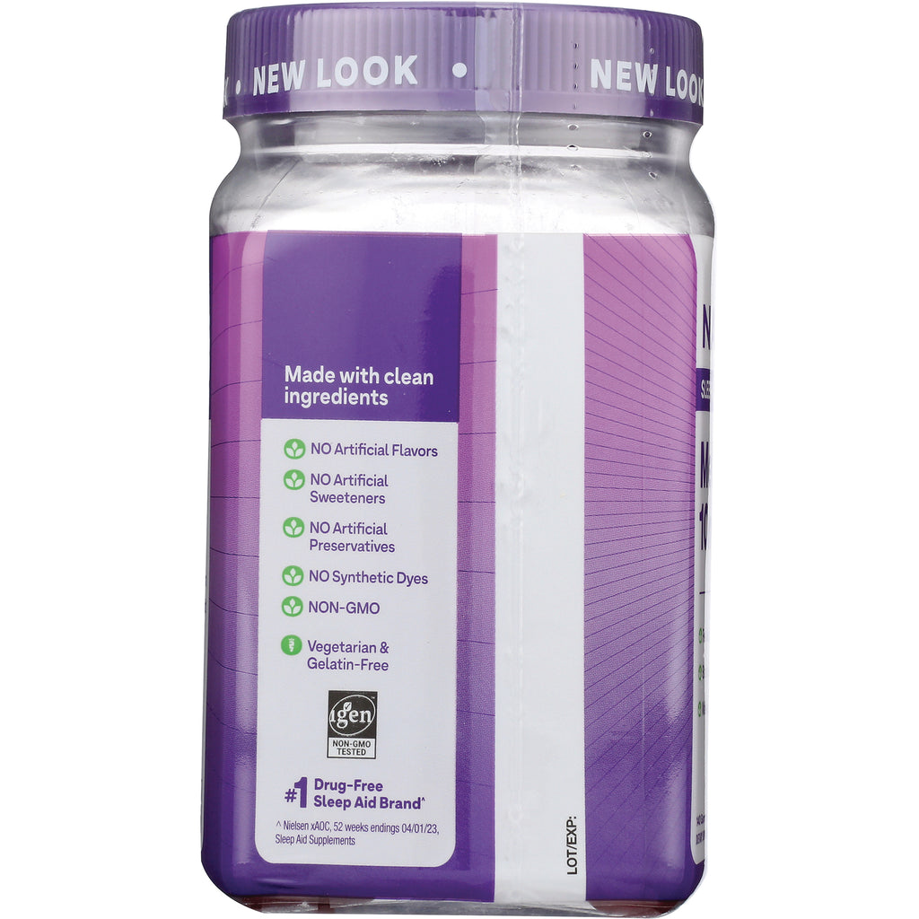 NA627 | Back label of purple supplement bottle reading Made with clean ingredients; no artificial flavors, sweeteners, preservatives; NON-GMO - Thumbnail