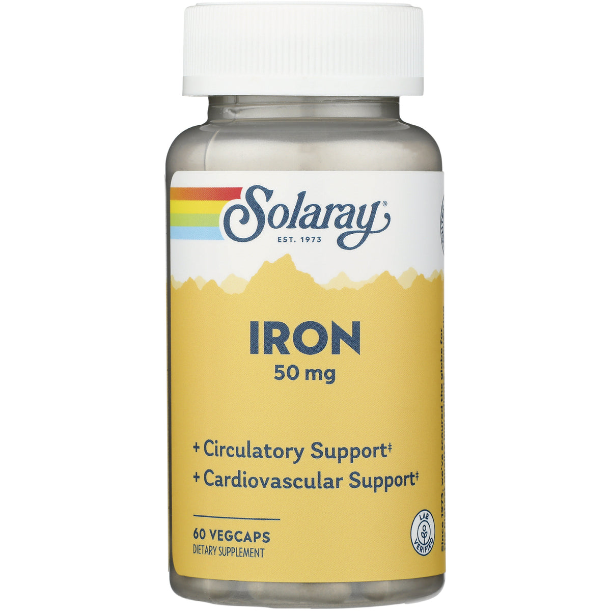 SLR363 | Solaray Iron 50 mg, 60 VegCaps dietary supplement