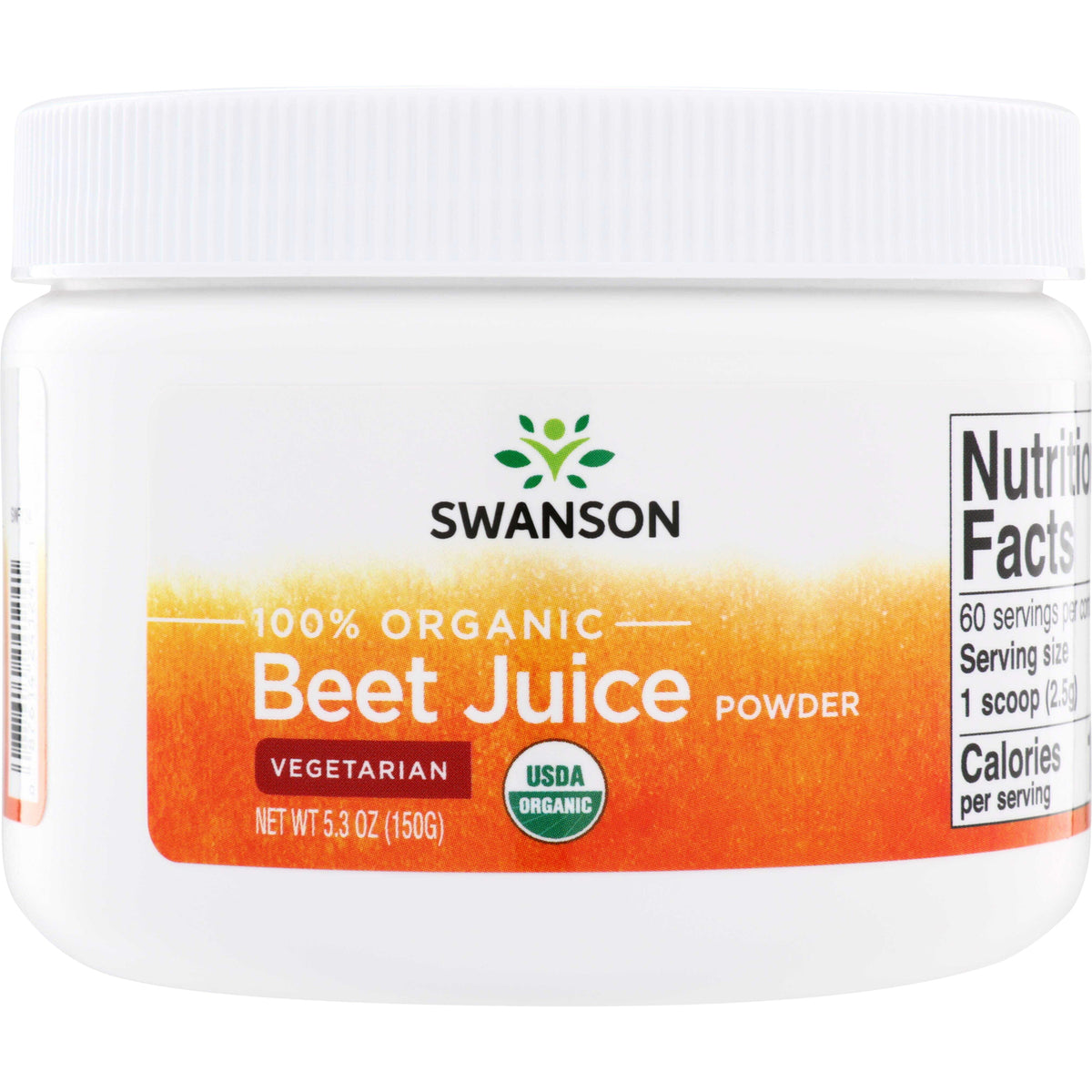 SWF124 | Swanson 100% Organic Beet Juice Powder, vegetarian, USDA Organic, 5.3 oz (150 g)