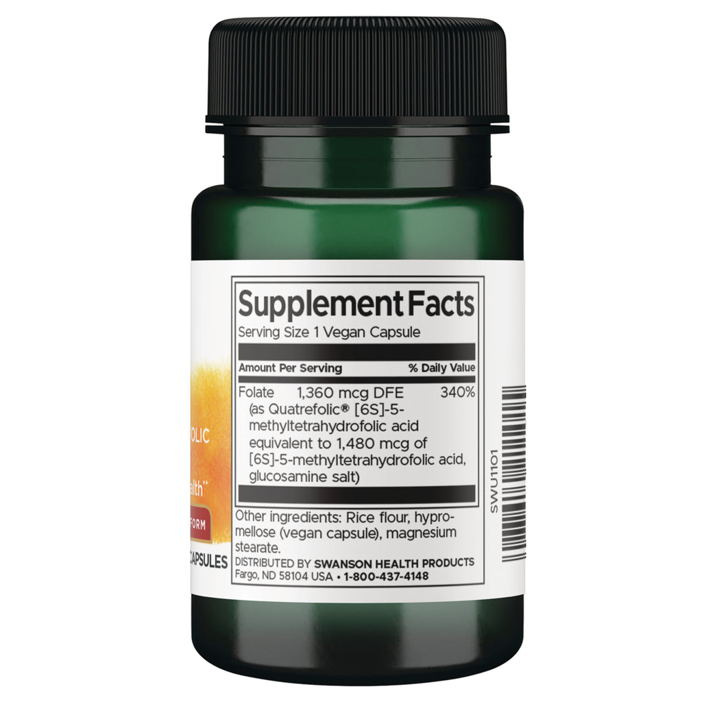 SWU1101 | Supplement Facts panel: Serving size 1 veggie capsule - Thumbnail