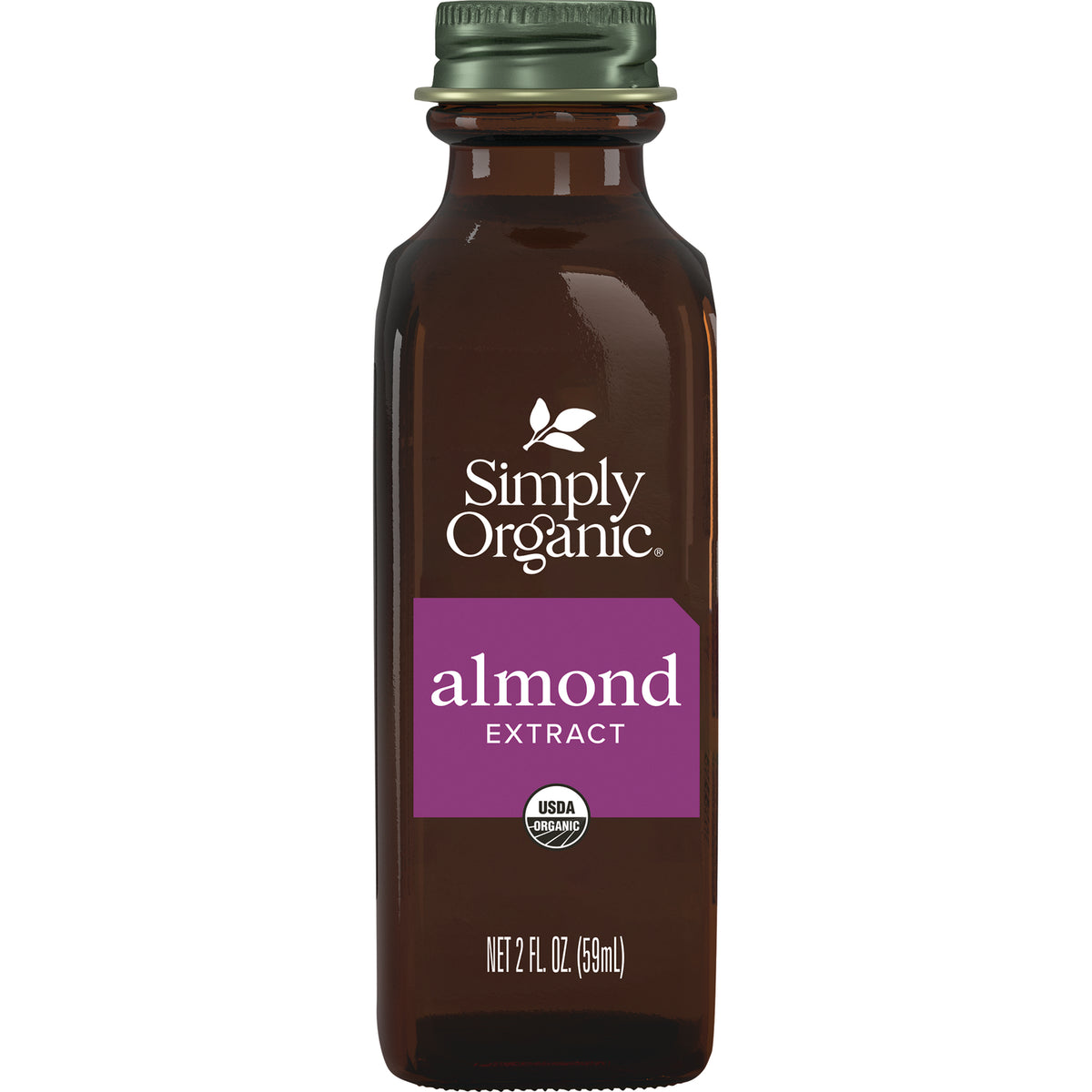 SMP027 | Simply Organic Almond Extract, USDA Organic, 2 fl oz (59 mL) bottle