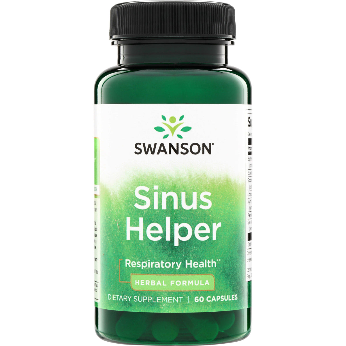 SW1766 | Swanson Sinus Helper, Respiratory Health herbal formula, dietary supplement, 60 capsules