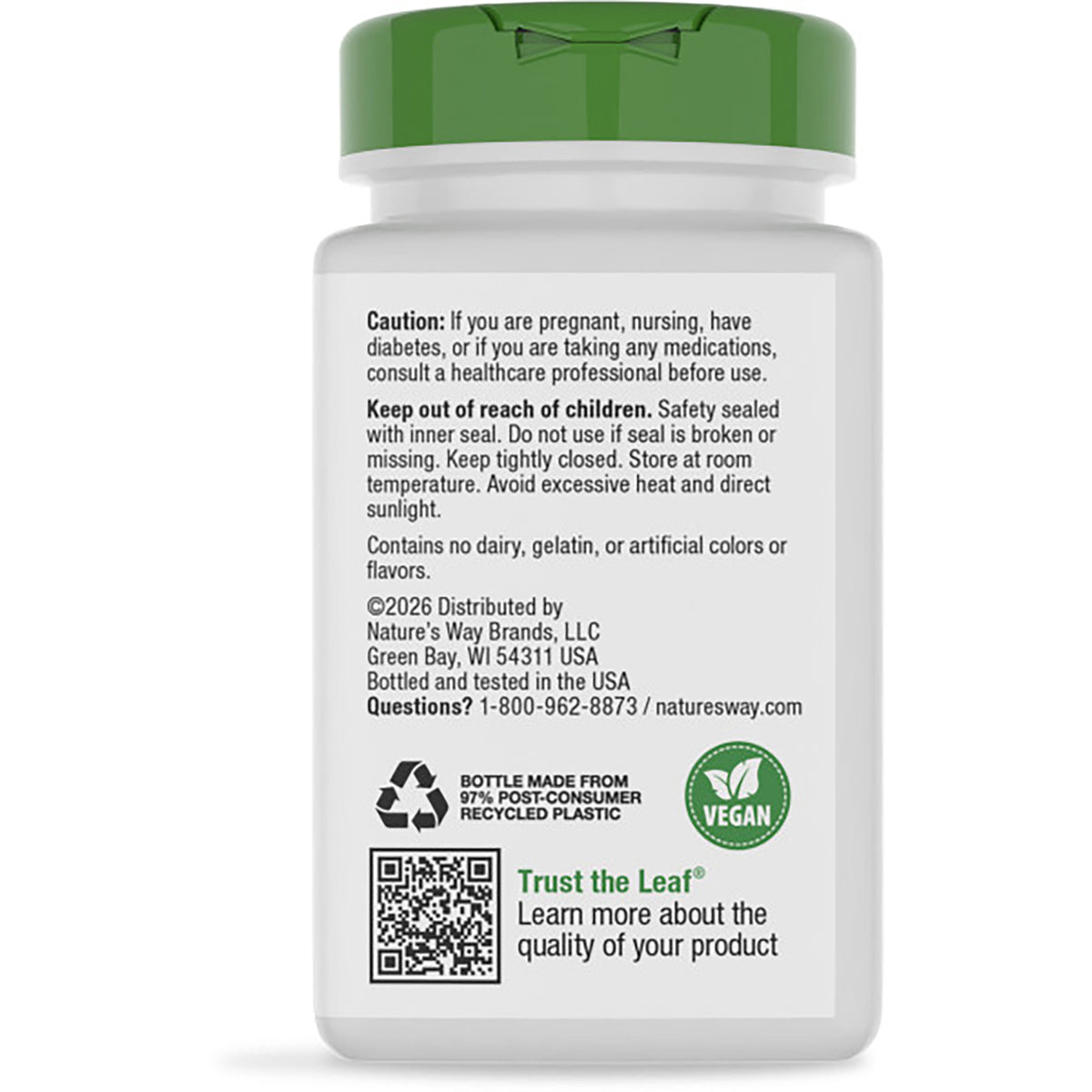 ET307 | Back of supplement bottle showing Mealtime Enzyme Formula label, ingredient and safety text and barcode