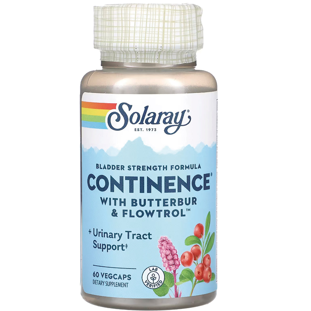 SLR437 | Solaray Continence with Butterbur & Flowtrol, urinary tract support, 60 vegcaps