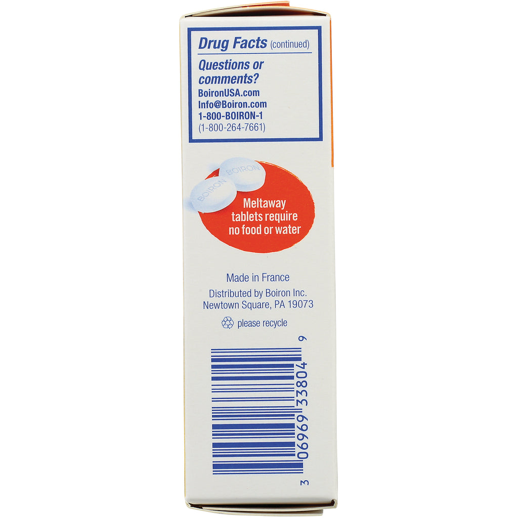 BRN116 | Back panel with Drug Facts, barcode, and label Meltaway tablets require no food or water - Thumbnail