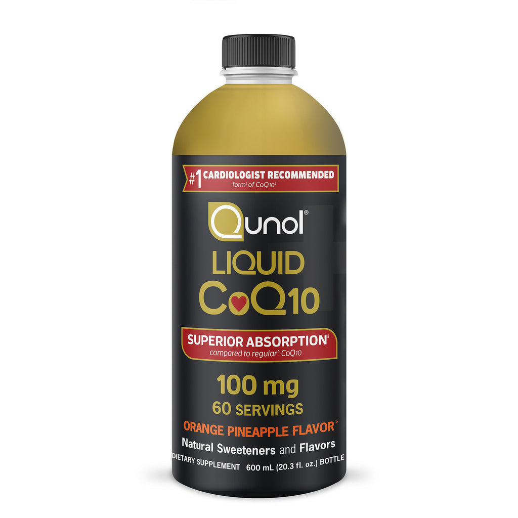 QNL005 | Qunol Liquid CoQ10 100 mg 60 servings orange pineapple flavor bottle front - Thumbnail