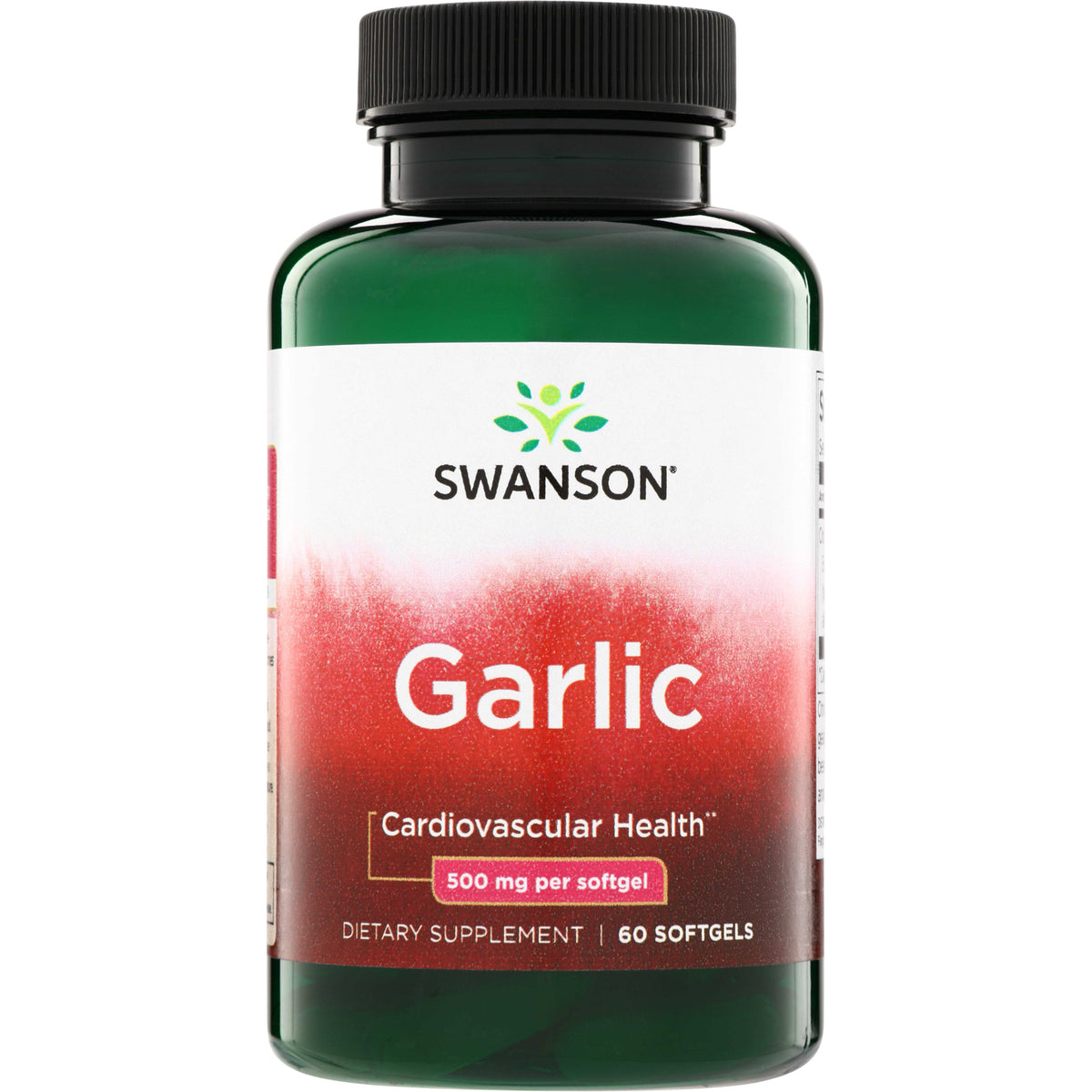 SWG26 | Swanson Garlic softgels, 500 mg per softgel, 60 count, supports cardiovascular health