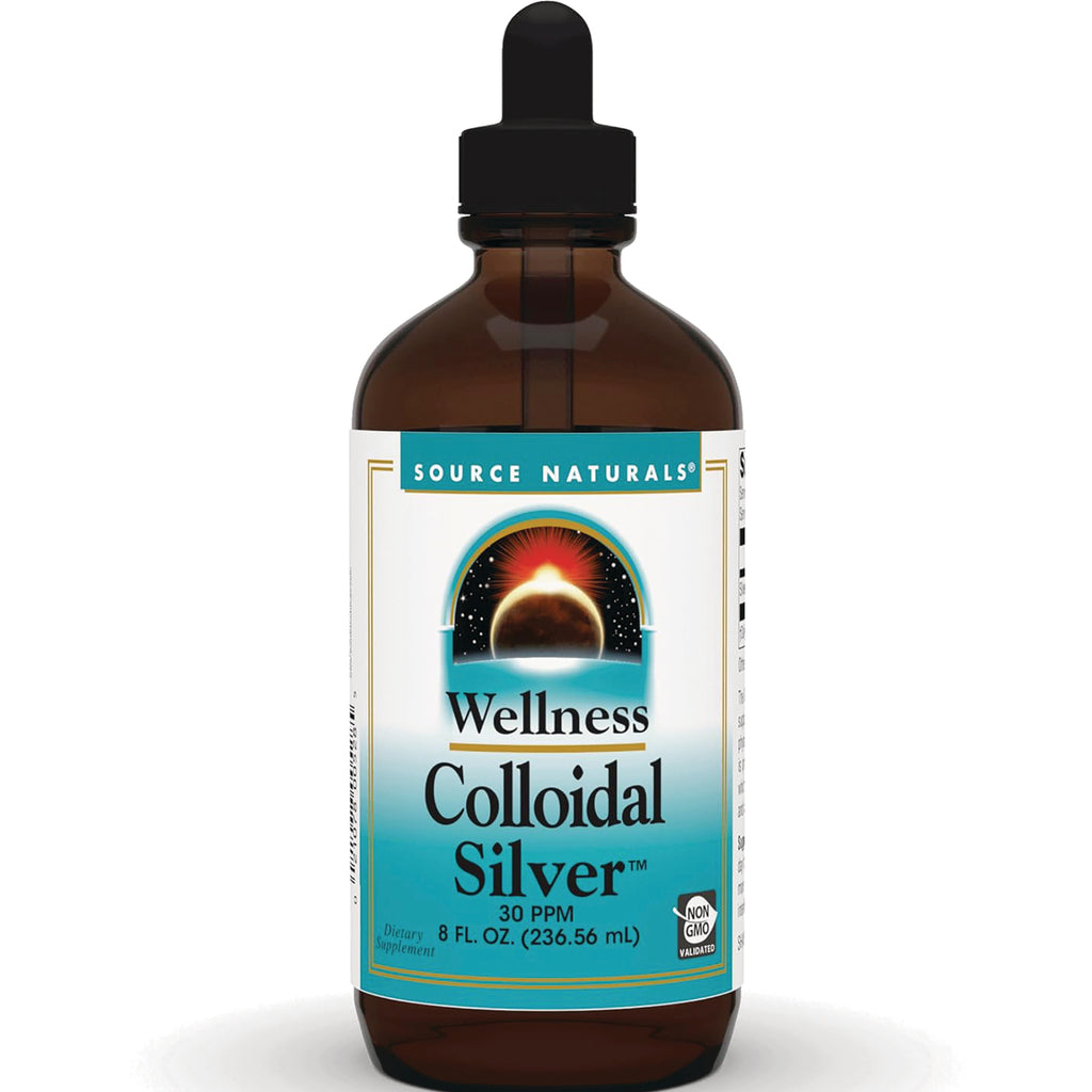SN756 | Source Naturals Wellness Colloidal Silver 30 PPM dietary supplement, 8 fl oz bottle - Thumbnail
