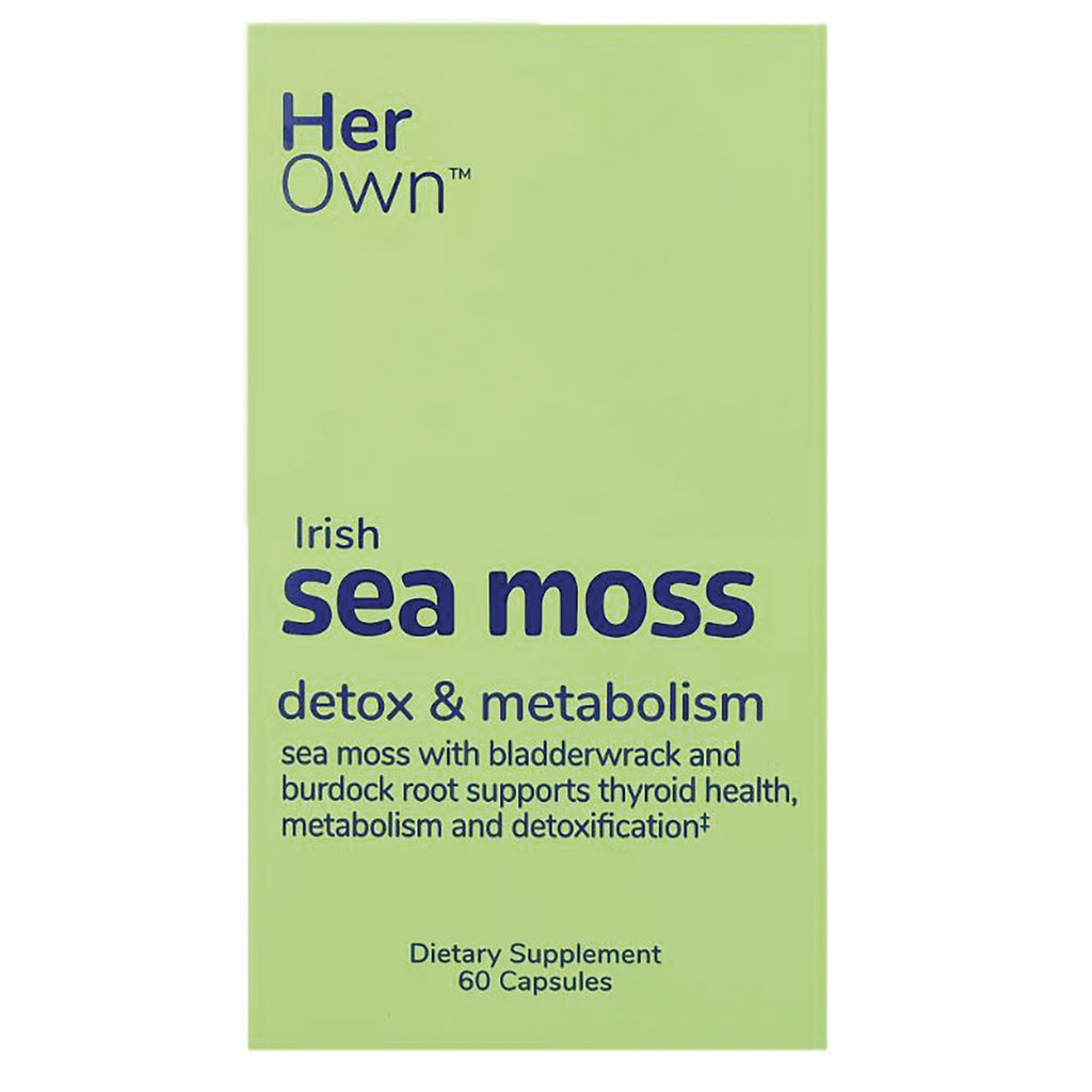 HO007 | Her Own Irish sea moss detox & metabolism dietary supplement front packaging, 60 capsules - Thumbnail