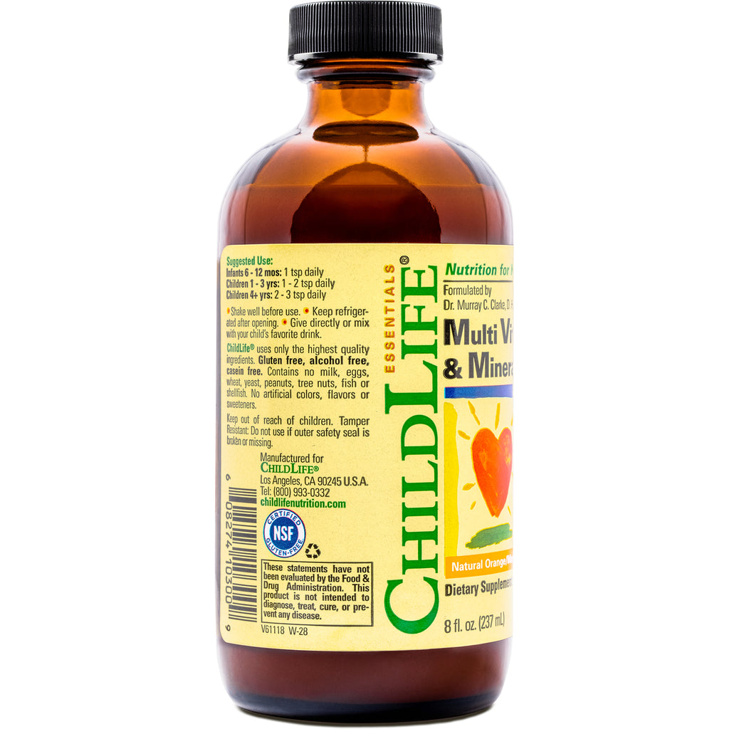 CHL002 | bottle lying on its side showing supplement facts panel, ingredients and barcode on back label - Thumbnail