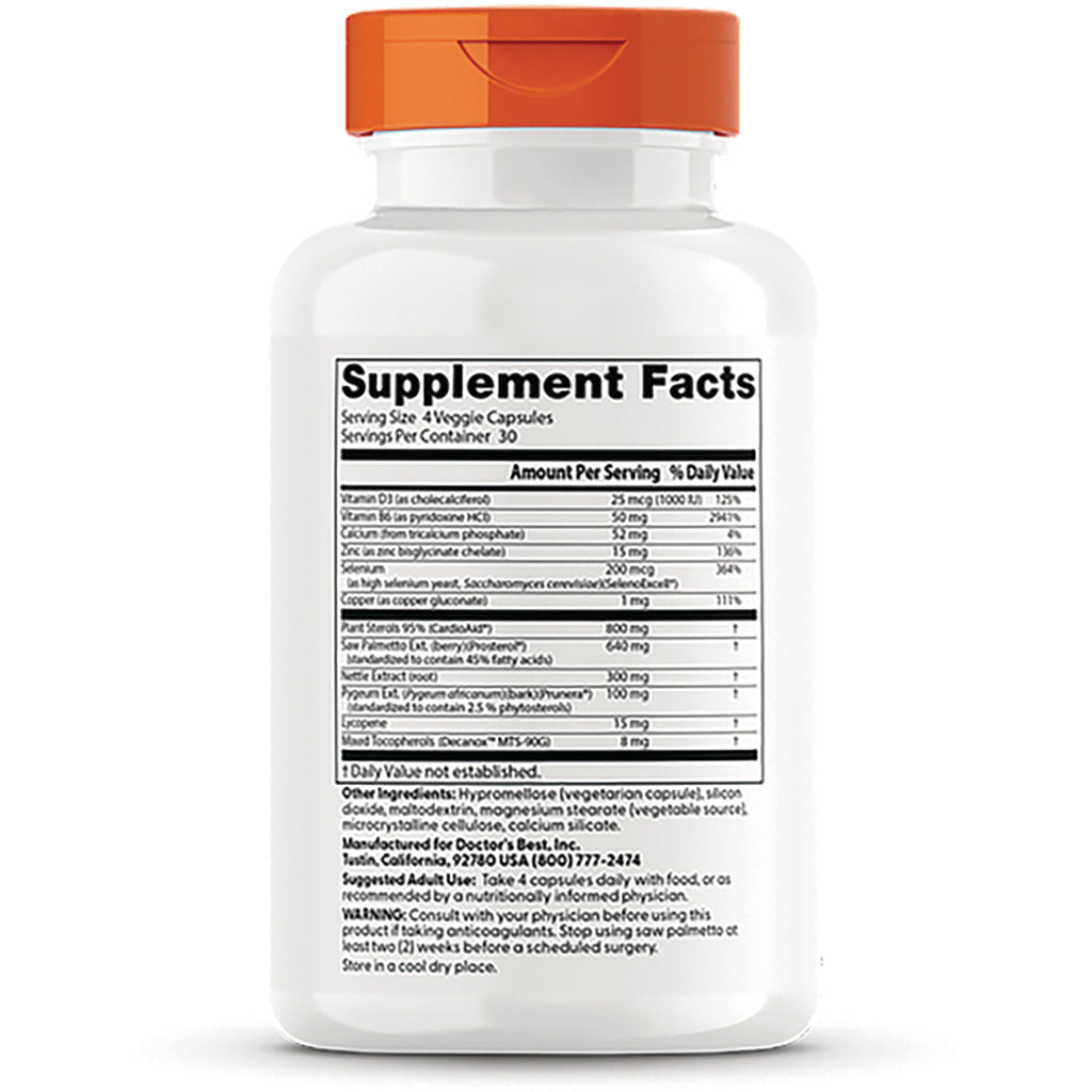 DB168 | back label showing Supplement Facts panel and ingredient list on white bottle with orange cap - Thumbnail