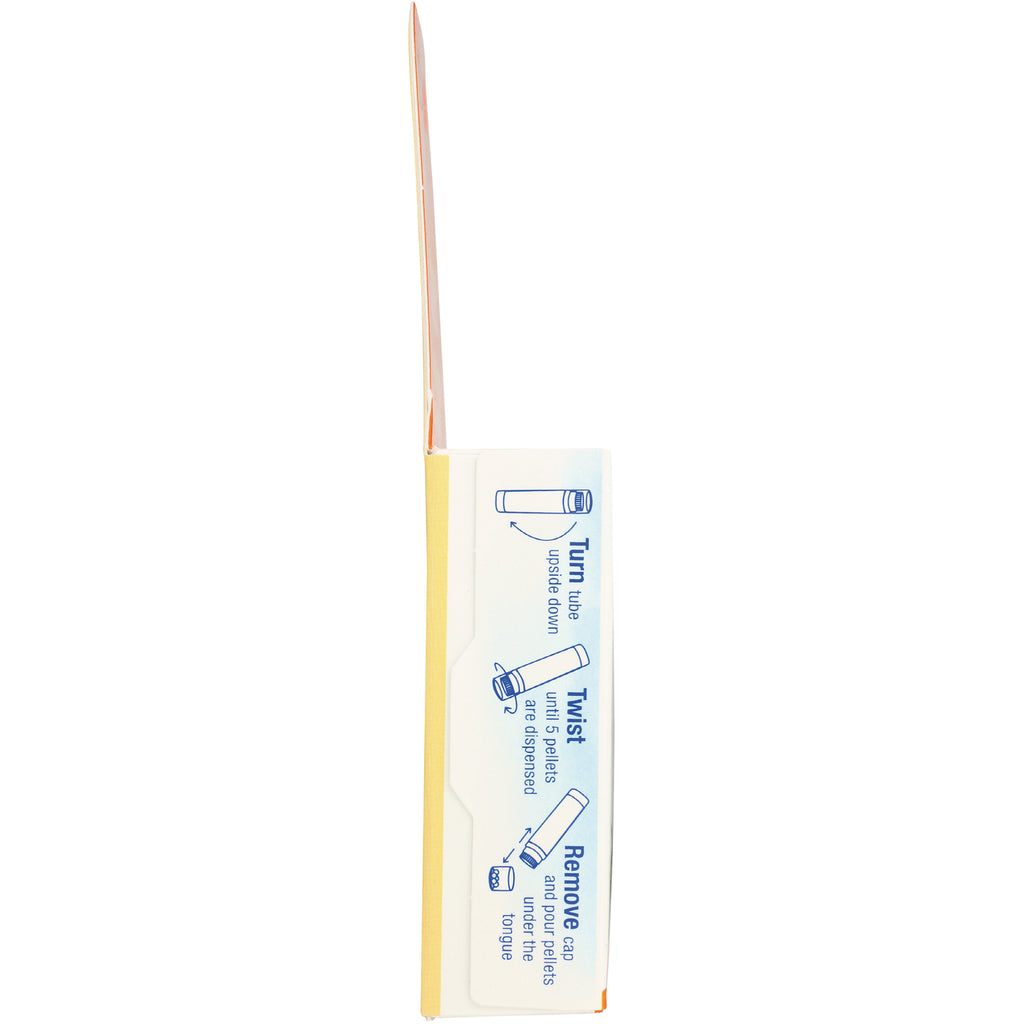 BRN041 | Back panel with illustrated instructions: Turn tube upside down, twist to dispense pellets, remove cap - Thumbnail