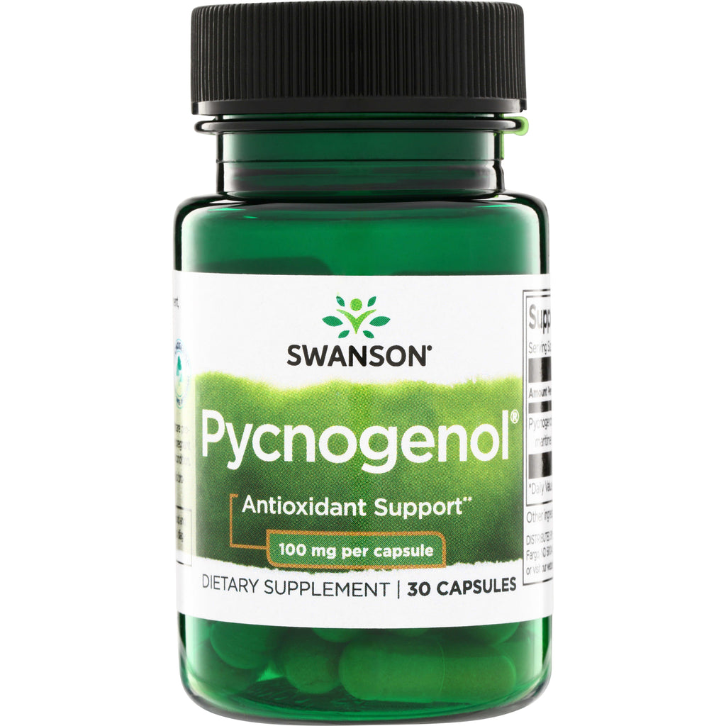 SWU175 | Swanson Pycnogenol supplement bottle, Antioxidant Support, 100 mg per capsule, 30 capsules - Thumbnail