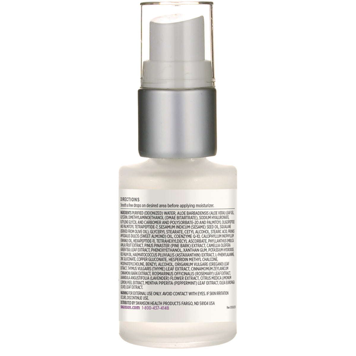 SW1486 | Ingredients, directions, and warning panel for external use only