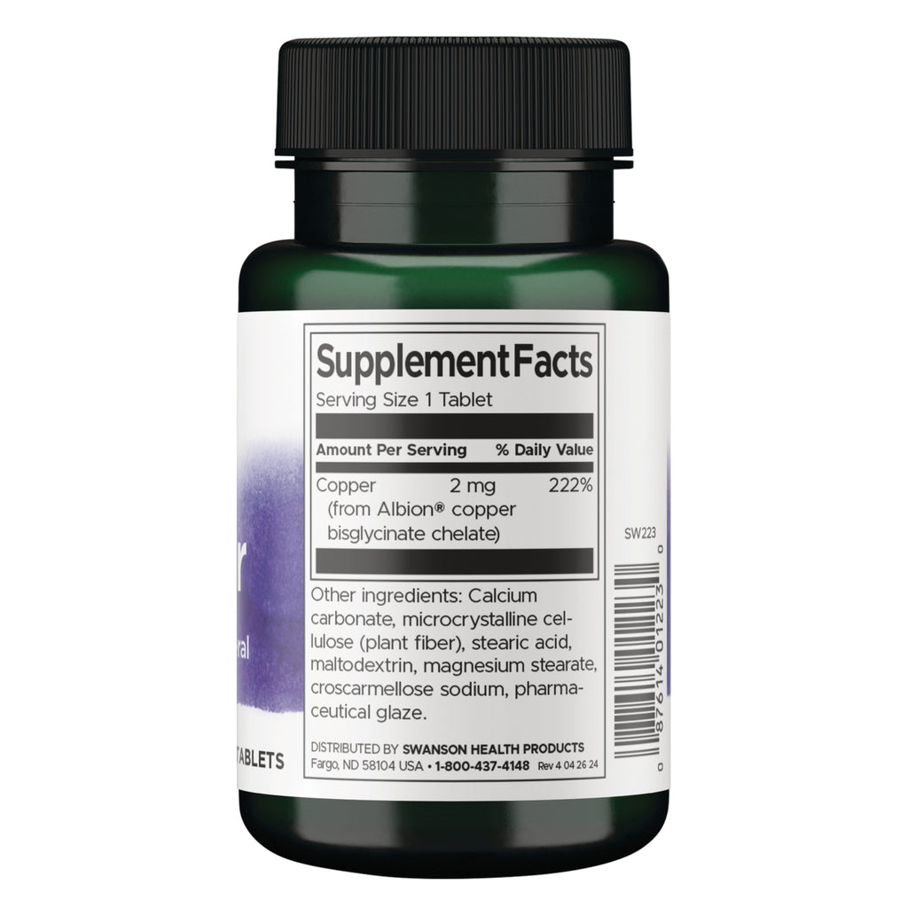 SW223 | Back label with supplement facts and serving information - Thumbnail