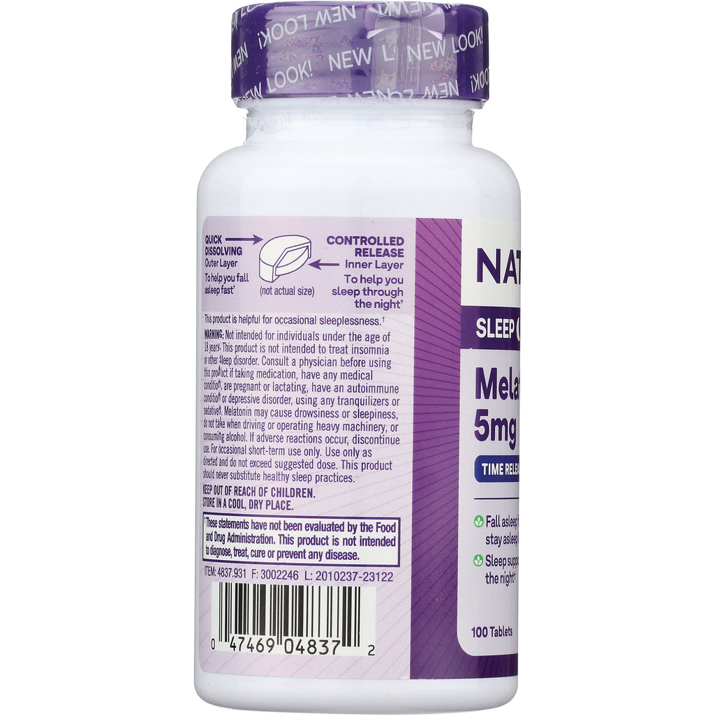 NA410 | Back label of white supplement bottle showing warnings, directions, barcode and purple cap - Thumbnail