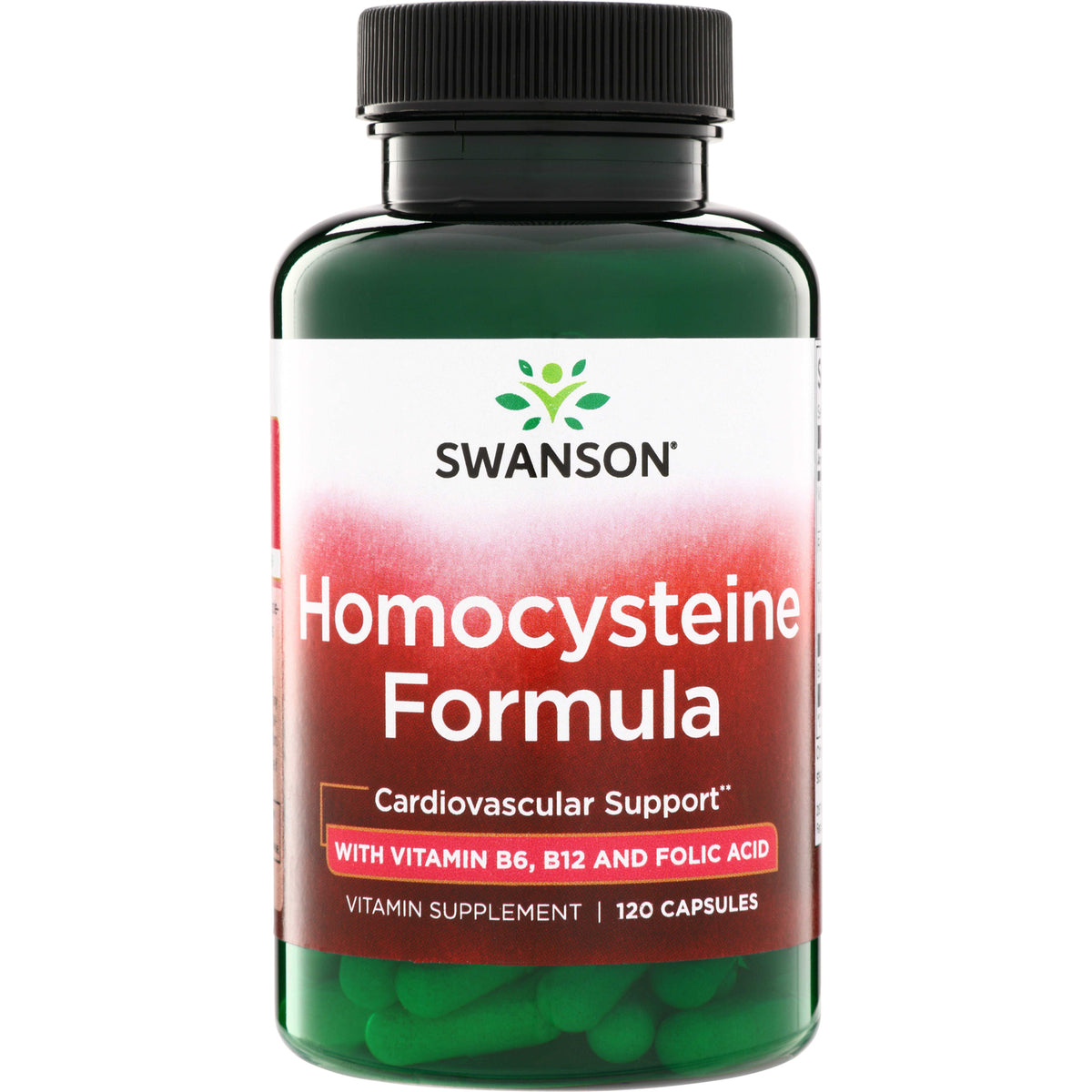 SW1418 | Swanson Homocysteine Formula, Cardiovascular Support, with Vitamin B6, B12 and Folic Acid, 120 capsules