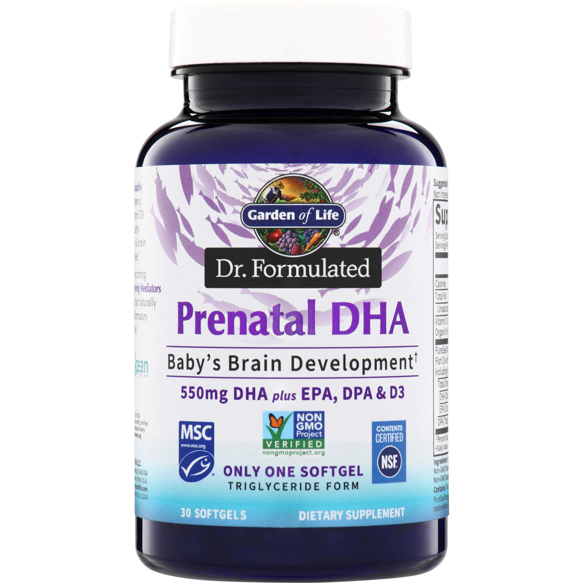 GLF320 | Garden of Life Dr. Formulated Prenatal DHA, 30 softgels