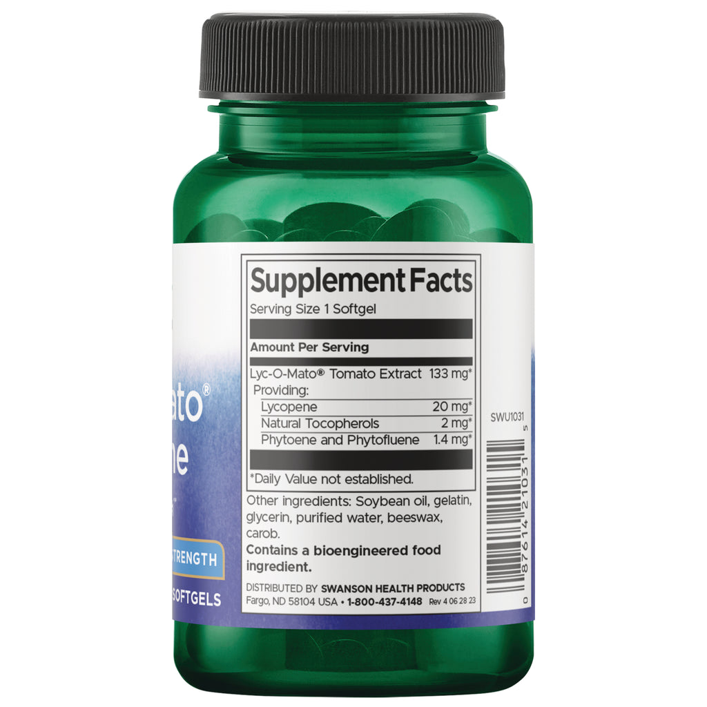 SWU1031 | Back label with supplement facts and serving information - Thumbnail
