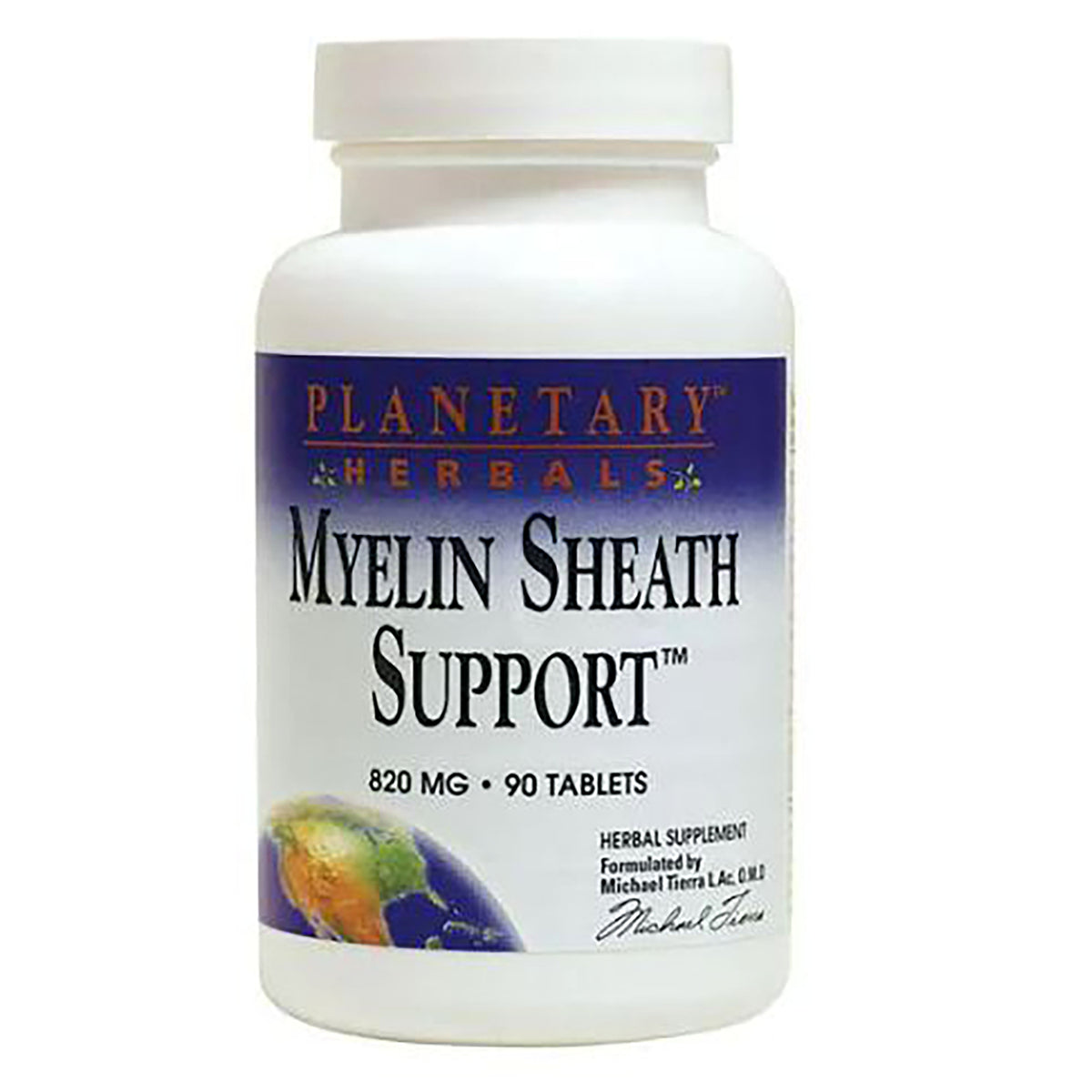 PF120 | Planetary Herbals Myelin Sheath Support bottle, 820 MG, 90 tablets