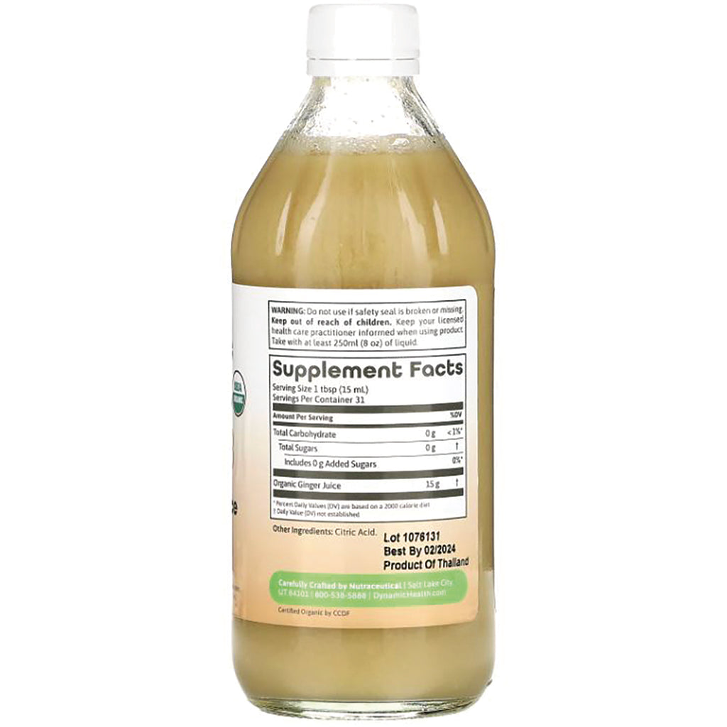 DYH053 | back of glass bottle with Supplement Facts label, Lot 1076131 and Best By 02/2024 - Thumbnail