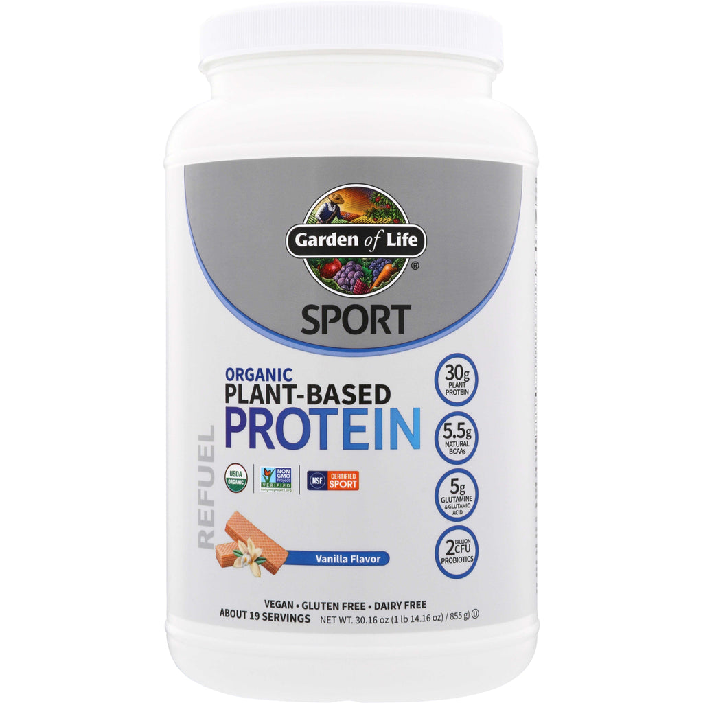 GLF241 | Garden of Life Sport Organic Plant-Based Protein, Vanilla Flavor, 30g plant protein - Thumbnail