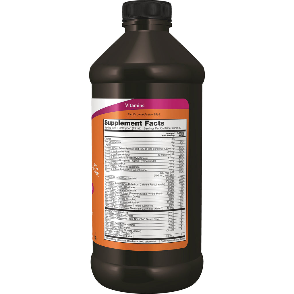 NWF251 | Back label of brown supplement bottle showing Supplement Facts panel and ingredients - Thumbnail