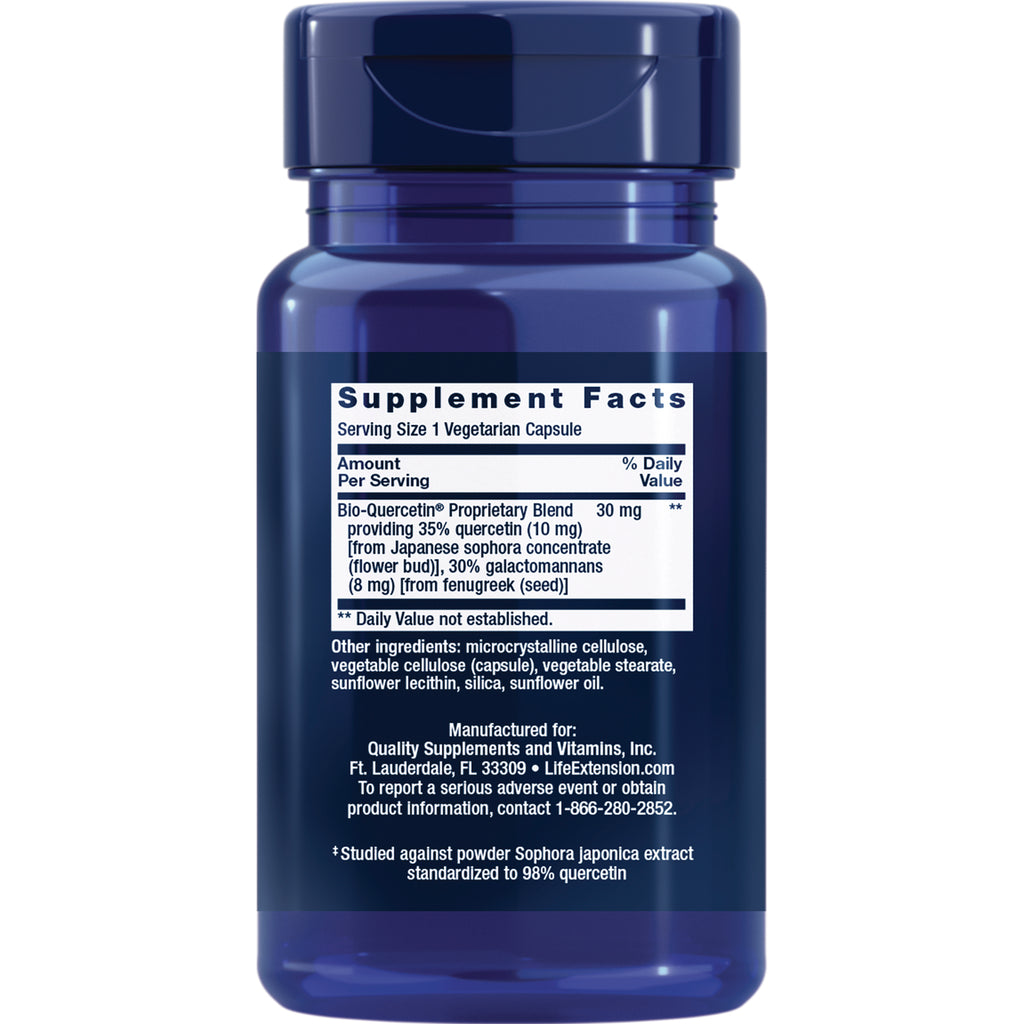 LE494 | Back label showing Supplement Facts with serving size 1 vegetarian capsule and ingredient list - Thumbnail