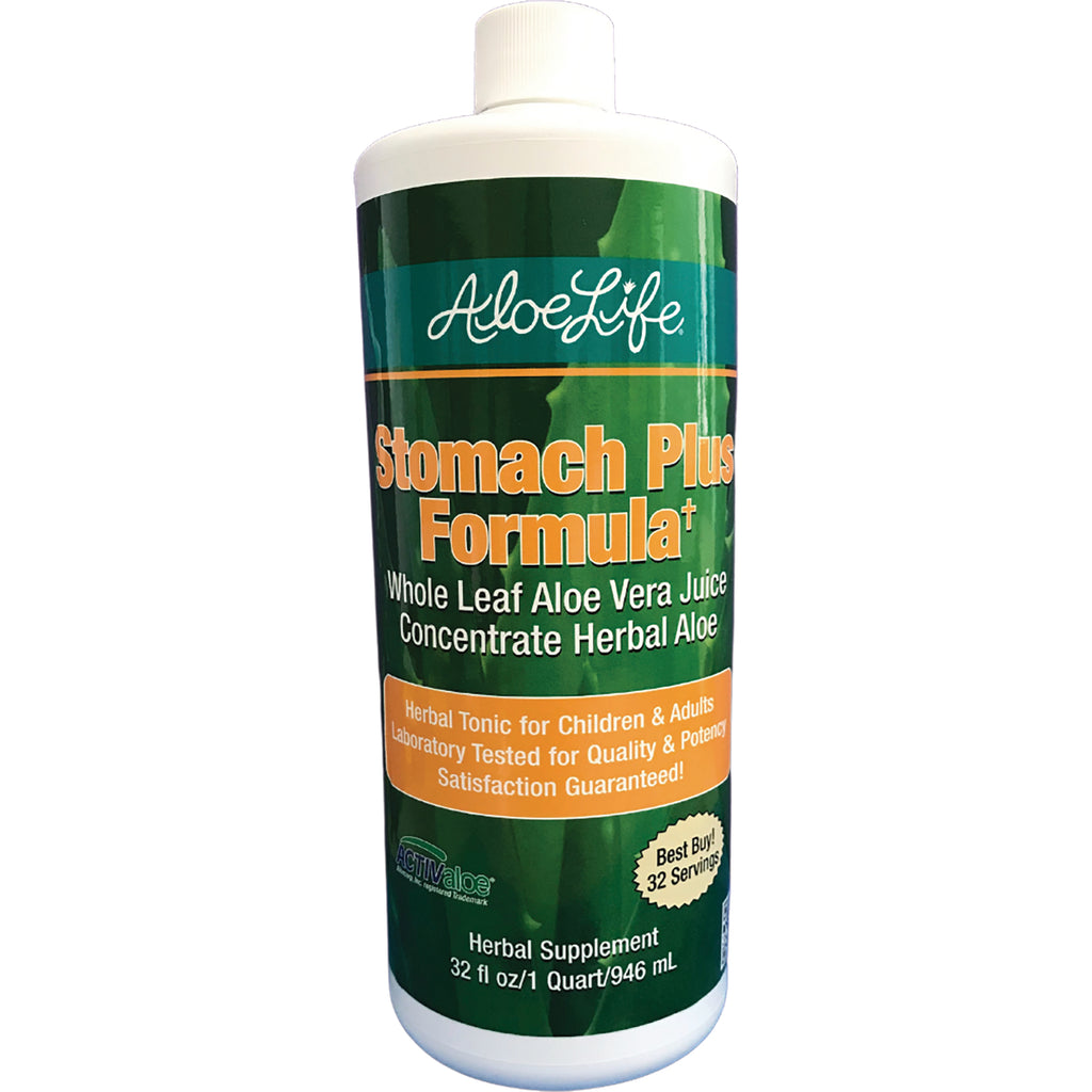 ALI004 | AloeLife Stomach Plus Formula+ whole leaf aloe vera juice concentrate herbal aloe, 32 fl oz - Thumbnail