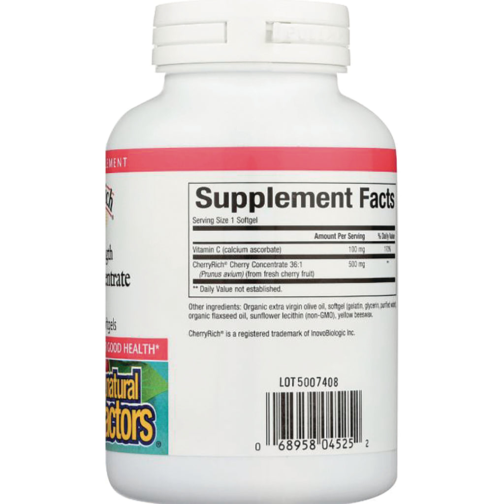 NFC134 | back of white supplement bottle showing Supplement Facts panel, ingredient text and barcode - Thumbnail