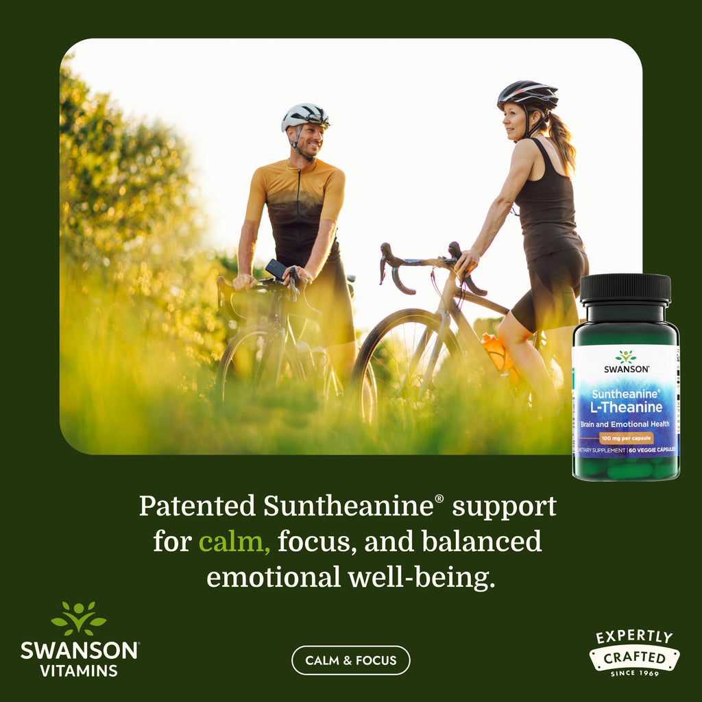 SWU110 | Cyclists with Swanson Suntheanine L-Theanine bottle and calm and focus messaging - Thumbnail