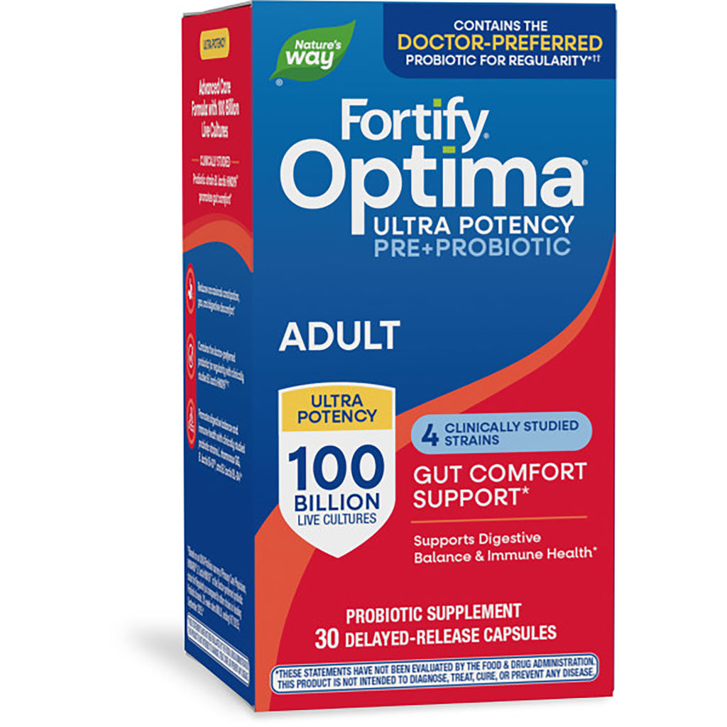 NW804 | Nature's Way Optima Probiotic Fortify ultra potency box, 30 delayed-release capsules, 100 billion live cultures - Thumbnail